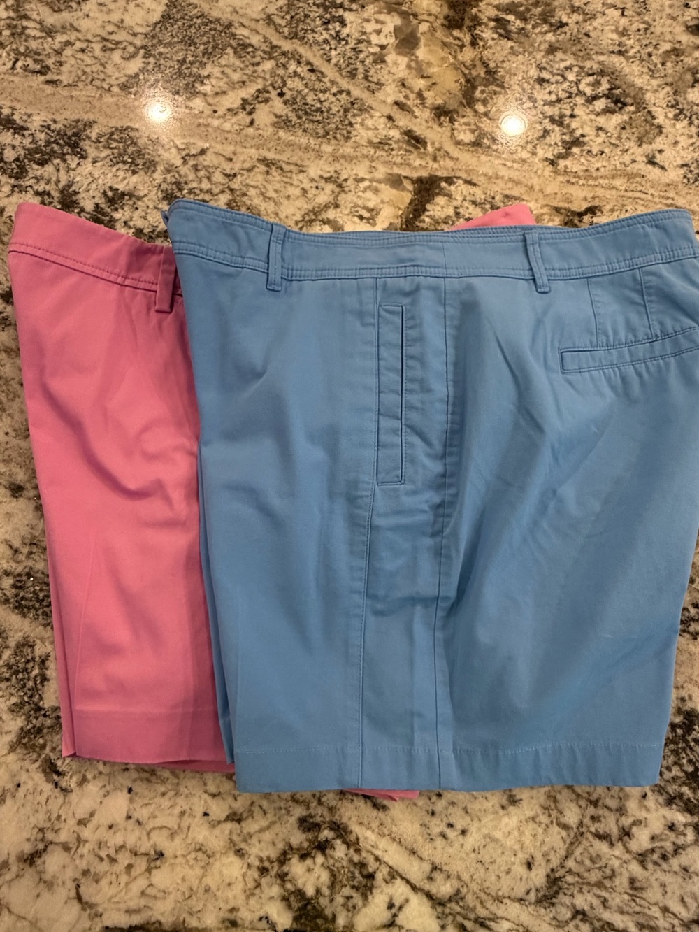 NWOT-LOT of 2 Talbots Pink and Blue Bermuda Shorts Sz 14W … perfect short 7”